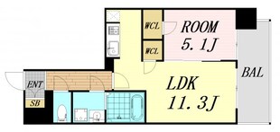 S-RESIDENCE日本橋Qualierの物件間取画像